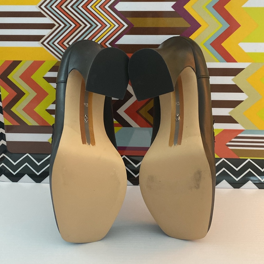 Sam Edelman Black Platform Loafer Heels - Picture 3 of 6